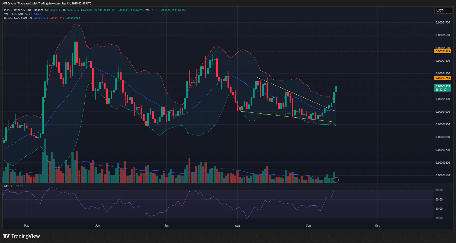PEPE 1-day Chart