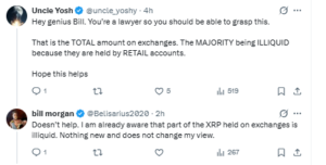 exchange-held XRP is illiquid